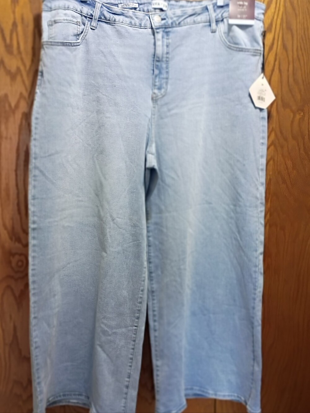 Light Wash Wide-Leg Women’s Jeans - Light Blue